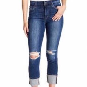 Joe's Jeans High Rise Cropped Distressed, Sz 27